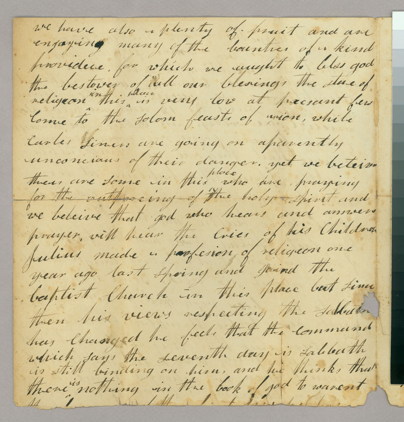 Letter, &quot;E T&quot;, Kingsville, Ohio, to Elizabeth Todd, Plymouth, Connecticut, Page 2