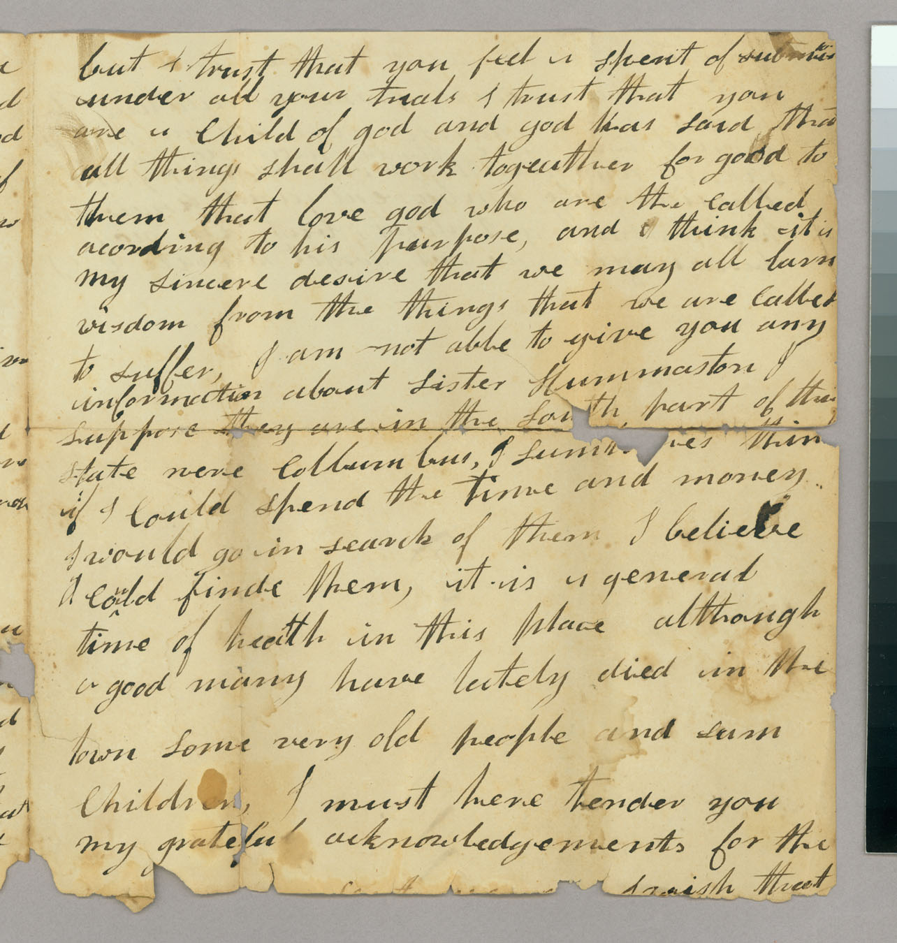 Letter, &quot;E T&quot;, Kingsville, Ohio, to Elizabeth Todd, Plymouth, Connecticut, Page 3