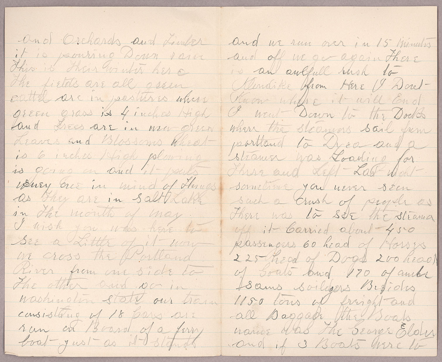 Letter, [John F. Delaney], en route to Seattle, Washington, to Caroline D. Delaney, [Salt Lake City, Utah], Pages 2-3