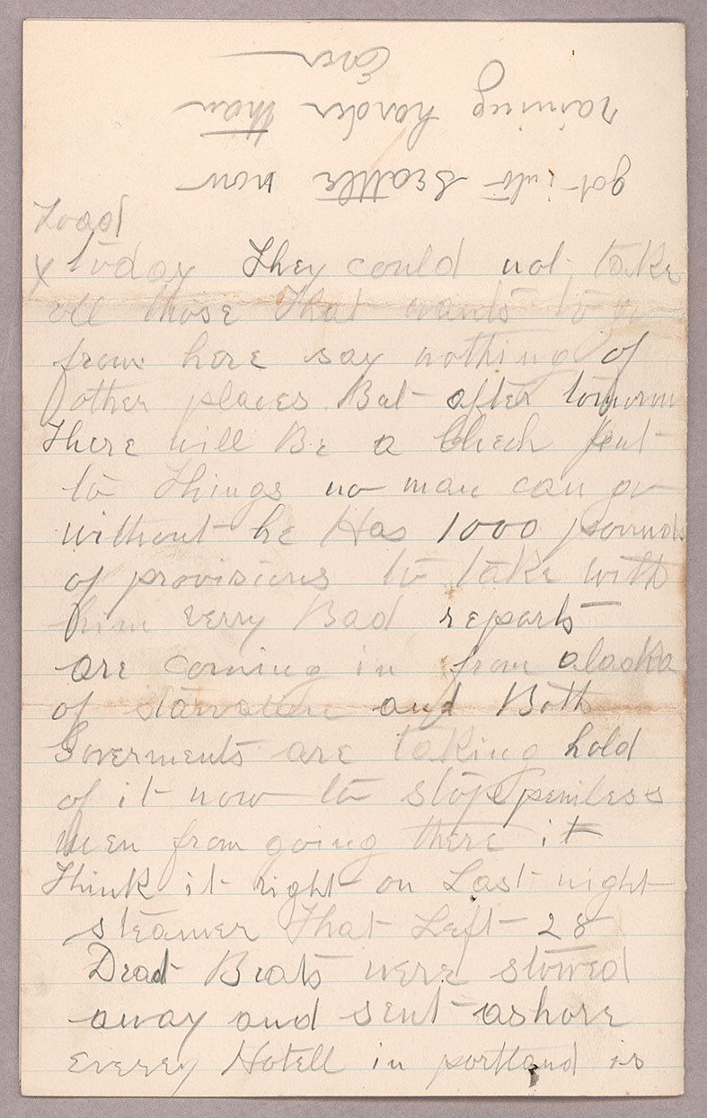 Letter, [John F. Delaney], en route to Seattle, Washington, to Caroline D. Delaney, [Salt Lake City, Utah], Page 4