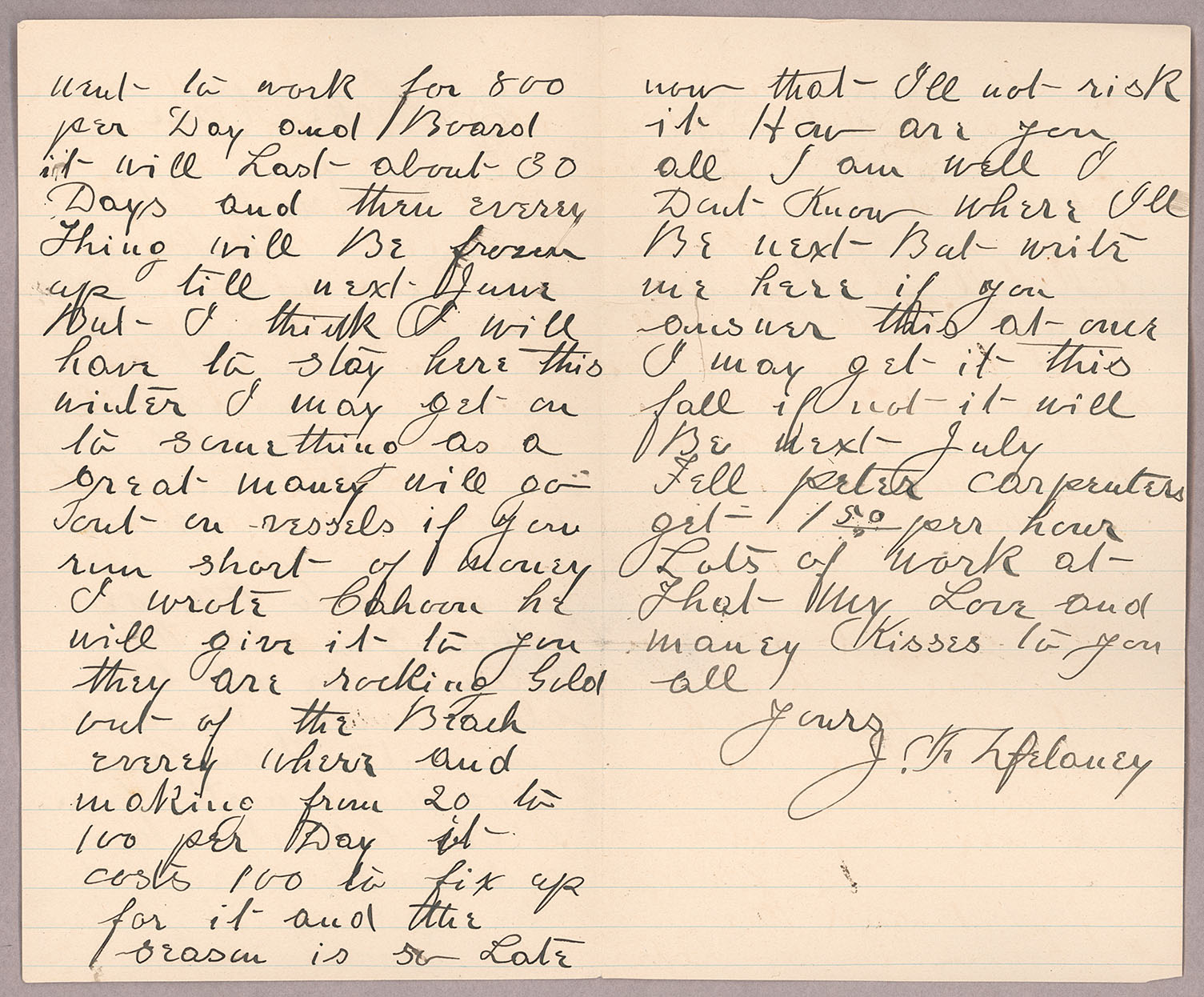 Letter, John F. Delaney, Anvil City, Cape Nome, Alaska, to Caroline D. Delaney, [Salt Lake City, Utah], Pages 2-3