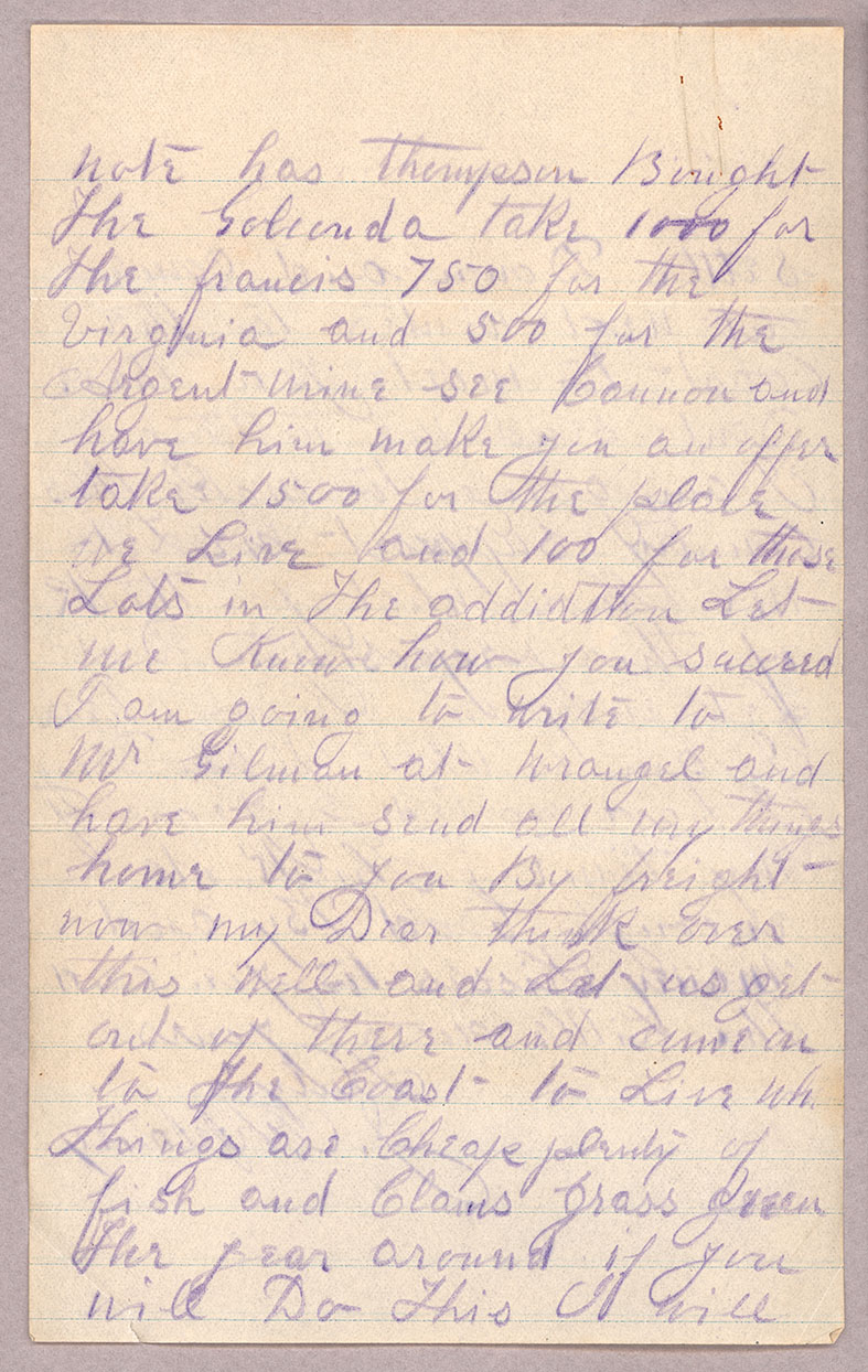 Letter, John F. Delaney, Circle City, Alaska, to Caroline D. Delaney, Salt Lake City, Utah, Page 3