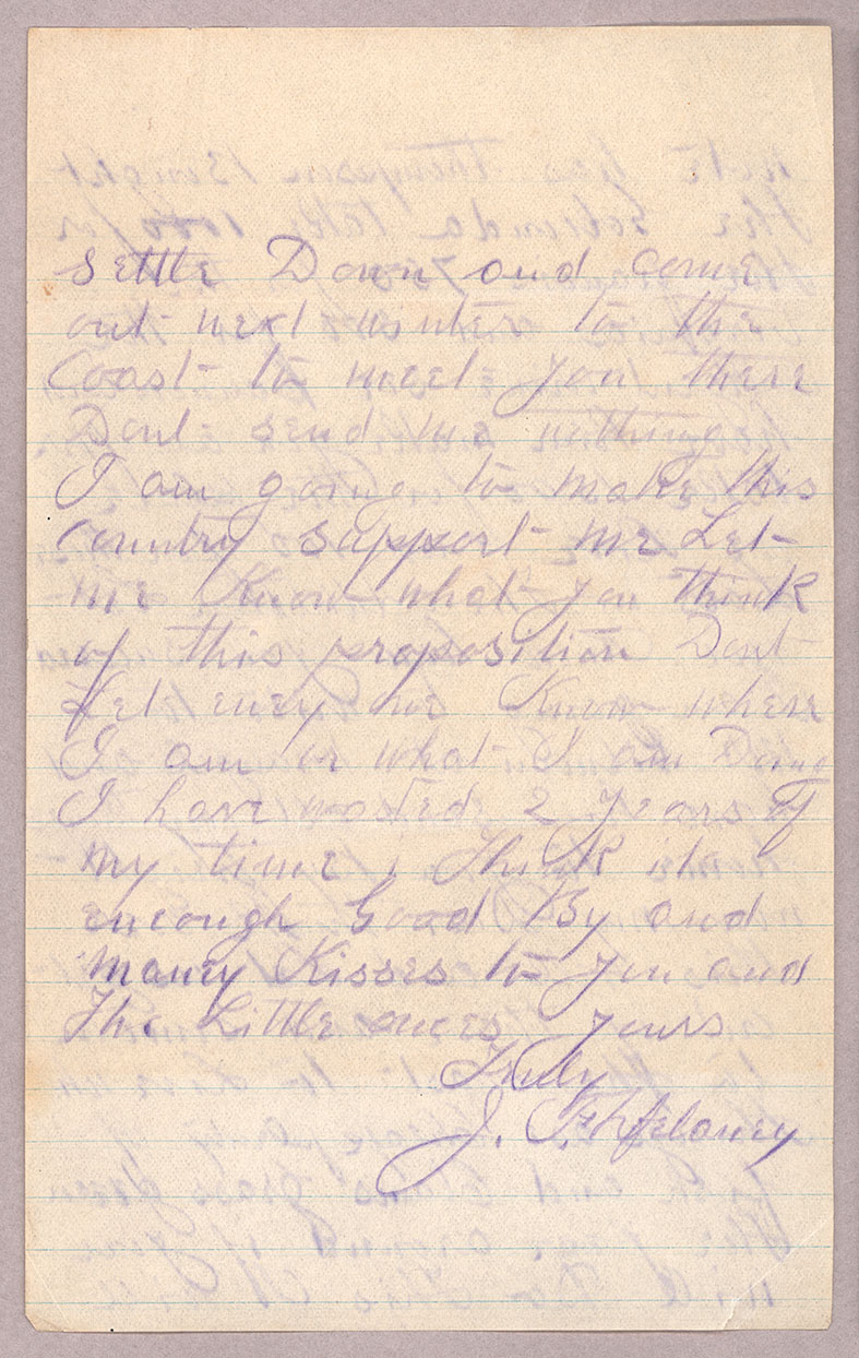 Letter, John F. Delaney, Circle City, Alaska, to Caroline D. Delaney, Salt Lake City, Utah, Page 4
