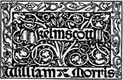 Colophon from the Kelmscott Press edition of the Works of Geoffrey Chaucer.