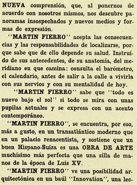 Second column of editorial by Girondo.