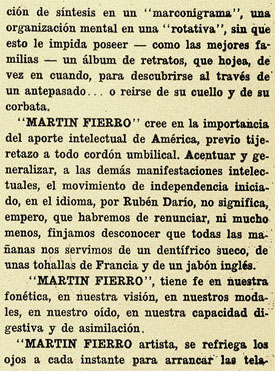 Third column of editorial by Girondo.