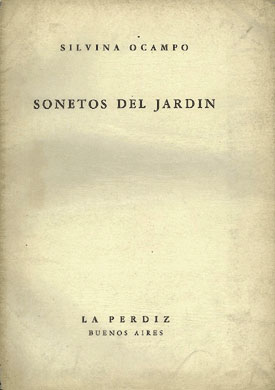Scan of the cover of the 1948 edition of Sonetos del jardin.