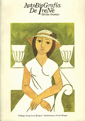 Cover of the 1982 edition of Autobiografía de Irene, with illustrations by Norah Borges.