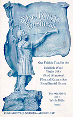 Cover from "The King's Business," one of the magazines in the collection.