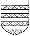 a shield divided into eight horizontal bands, divided by straight partition lines, with alternating tinctures