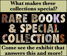 Special Collections 101 exhibit graphic