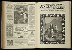 Sample image of an opening form McGee's Illustrated Weekly. This issue is not the issue on display.